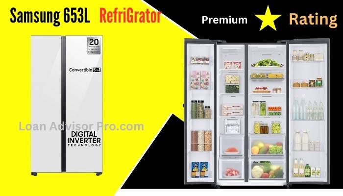 Samsung 653L Convertible 5 In 1 Digital Inverter Side by Side Refrigerator.
